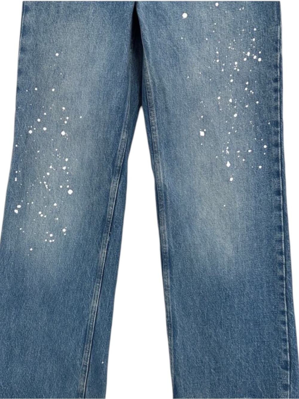 ZARA Wide-Leg High Waisted Jeans with Paint Splatter Size 2 - Picture 5 of 12